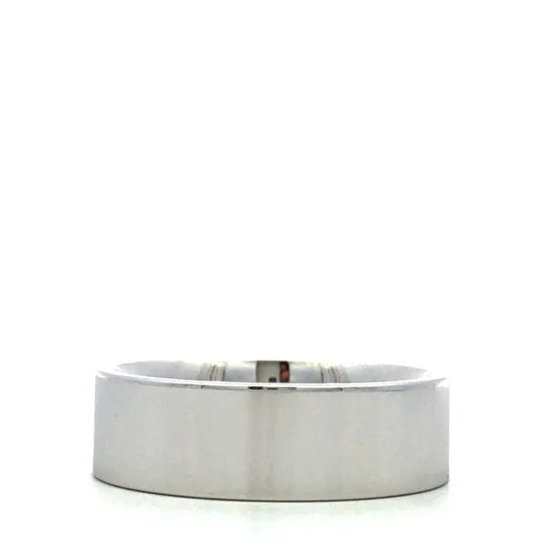 Men's 14K White Gold Wedding Band Hudson Valley Goldsmith New Paltz, NY