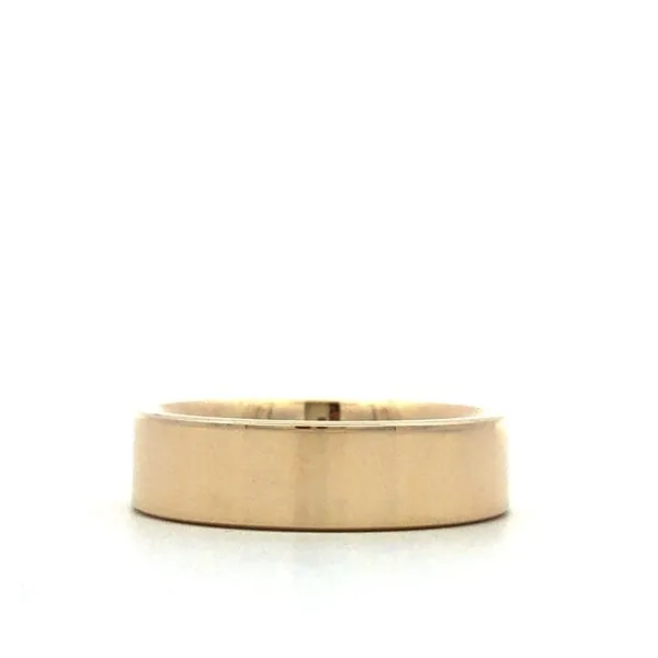 Men's 14Kt Yellow Gold Flat Top Wedding Band Hudson Valley Goldsmith New Paltz, NY