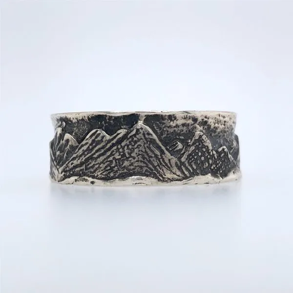 Sterling Silver Wide Mountain Range Band Hudson Valley Goldsmith New Paltz, NY