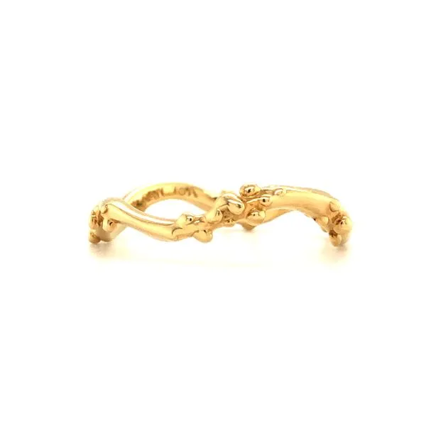 Lady's Yellow 18 Karat Wavy Bubble Band Fashion Ring Hudson Valley Goldsmith New Paltz, NY