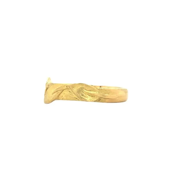 18K Yellow Gold Leaf Band Image 2 Hudson Valley Goldsmith New Paltz, NY