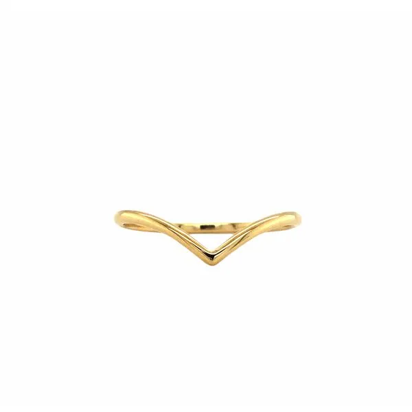 14k yellow gold chevron curved ring Hudson Valley Goldsmith New Paltz, NY