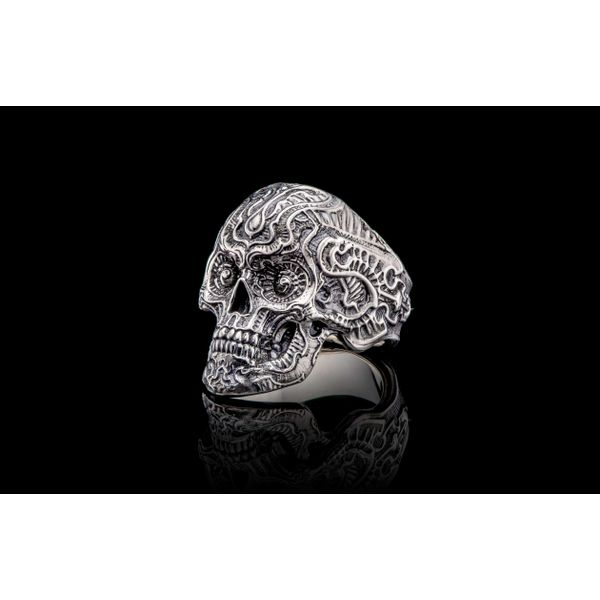 Sterling Silver Sugar Skull Fashion Ring Image 2 Hudson Valley Goldsmith New Paltz, NY