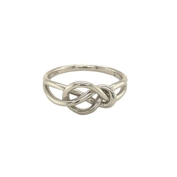 14k White Gold Hercules Love Knot Ring Image 2 Hudson Valley Goldsmith New Paltz, NY