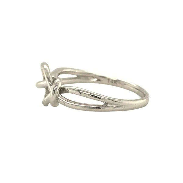 14k White Gold Hercules Love Knot Ring Image 3 Hudson Valley Goldsmith New Paltz, NY