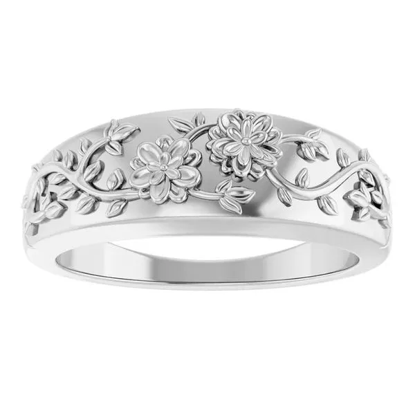Sterling Silver Floral Ring Hudson Valley Goldsmith New Paltz, NY