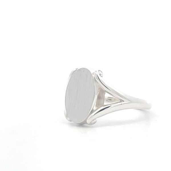 Sterling Silver Oval Signet Ring Image 2 Hudson Valley Goldsmith New Paltz, NY