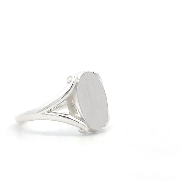 Sterling Silver Oval Signet Ring Image 3 Hudson Valley Goldsmith New Paltz, NY
