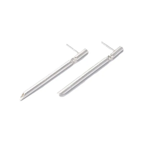 Sterling Silver Tube Dangle Earrings Hudson Valley Goldsmith New Paltz, NY
