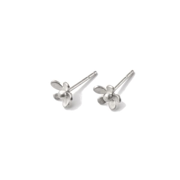 sterling silver FORGET-ME-NOT single small post earrings sterling silver FORGET-ME-NOT single small post earrings Hudson Valley Goldsmith New Paltz, NY