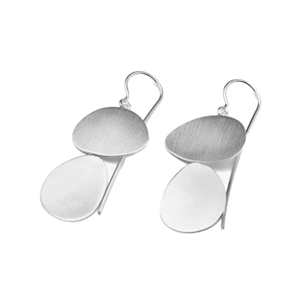 Sterling Silver Stepping Stone Flat Earrings Sterling Silver Stepping Stone Flat Earrings Hudson Valley Goldsmith New Paltz, NY