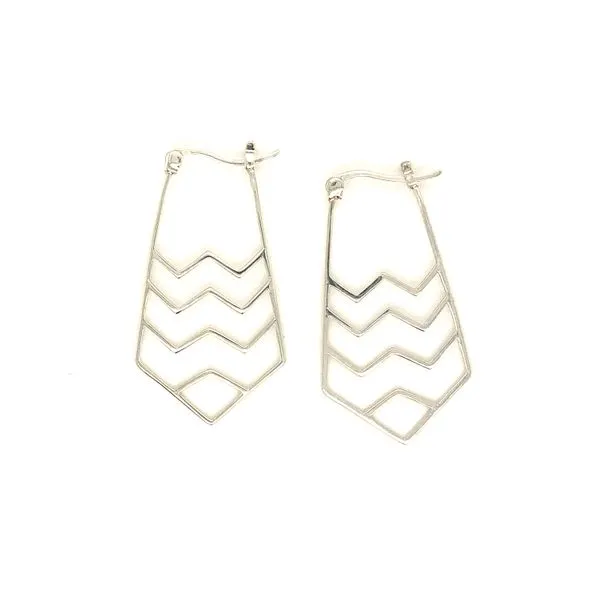 Sterling Silver Zig Zag Dangle Earrings Hudson Valley Goldsmith New Paltz, NY