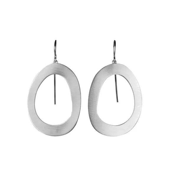 Sterling Silver Stepping Stone Link Wire Earrings Hudson Valley Goldsmith New Paltz, NY