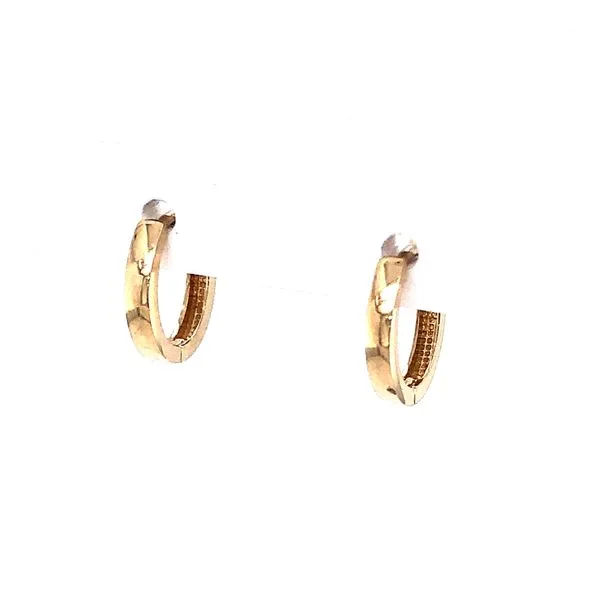 14k yellow gold small huggie earrings high polish Hudson Valley Goldsmith New Paltz, NY