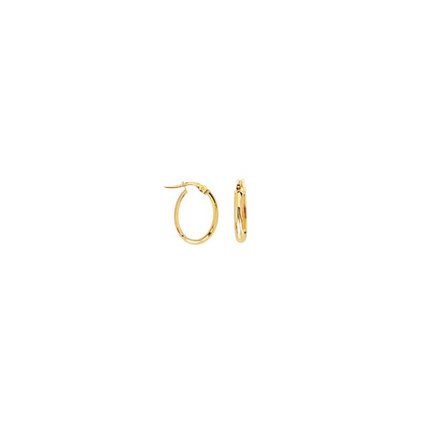 14k yellow gold 2.75mm oval hoop earrings 14k yellow gold 2.75mm oval hoop earrings Hudson Valley Goldsmith New Paltz, NY