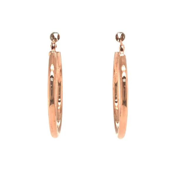 14k rose gold 2mm 25mm hoop earrings Hudson Valley Goldsmith New Paltz, NY