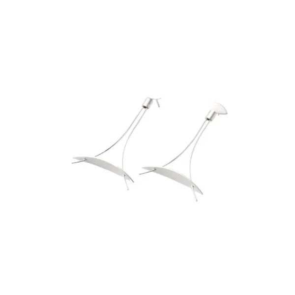 Sterling Silver Geometric Leaf Earrings Hudson Valley Goldsmith New Paltz, NY