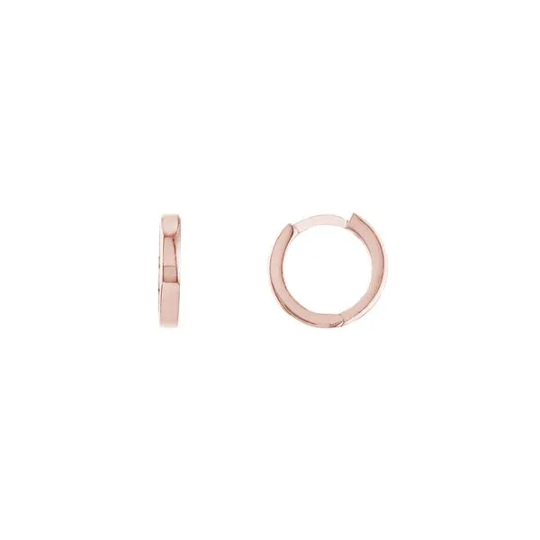 These 14K rose gold square profile small huggie earrings are a stylish and versatile addition to any jewelry collection. The rose gold metal adds a touch of warmth and elegance, while the square profile design adds a modern twist. Perfect for everyday wea Hudson Valley Goldsmith New Paltz, NY