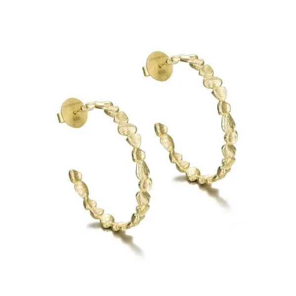 Nuggets Collection Sterling Silver Earrings with 18k Gold Vermeil Hudson Valley Goldsmith New Paltz, NY