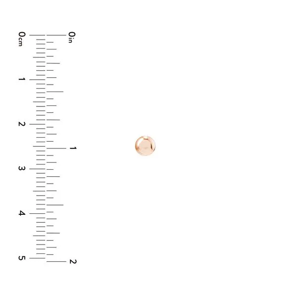 14K Rose Gold 4.5mm Flat Round Pebble Stud Earrings Image 2 Hudson Valley Goldsmith New Paltz, NY