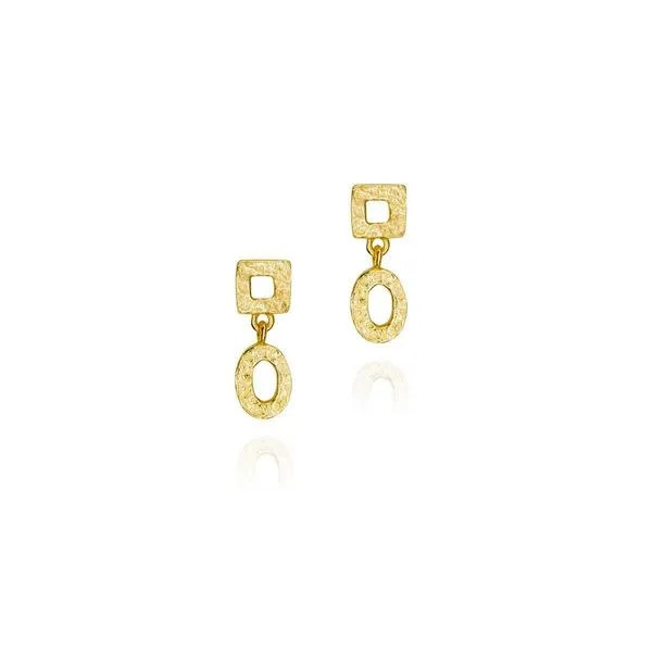 Silver and 18K Gold Vermeil Drop Earrings Hudson Valley Goldsmith New Paltz, NY