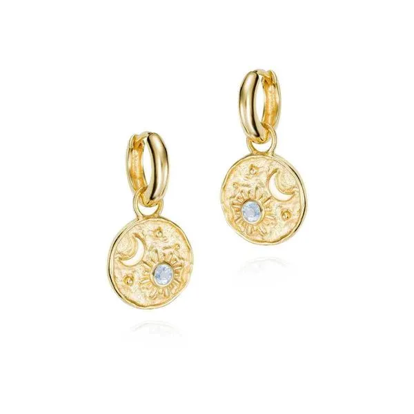 Sterling Silver Earrings with Blue Topaz and Gold Vermeil Hudson Valley Goldsmith New Paltz, NY