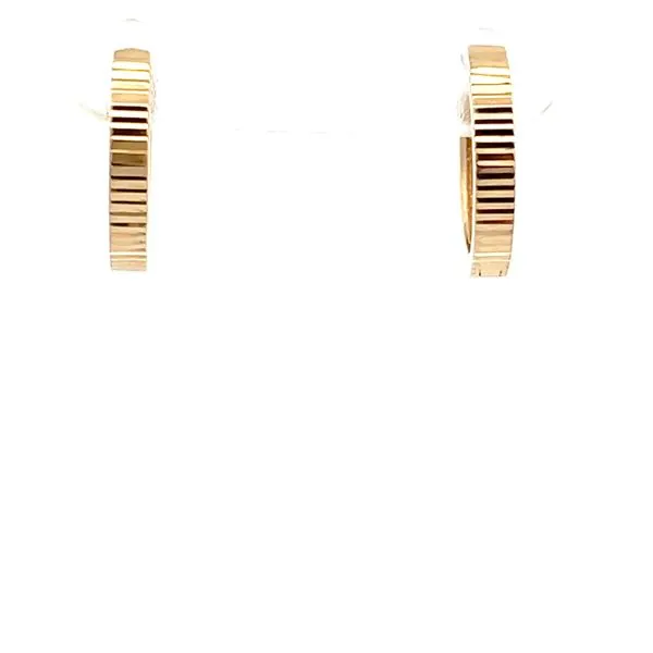 14K Yellow Gold Huggie Earrings Hudson Valley Goldsmith New Paltz, NY