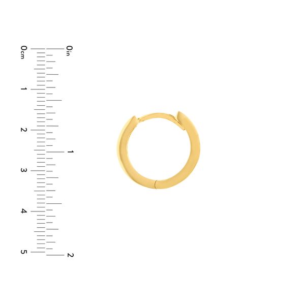 Yellow Gold Small Huggie Earrings Image 2 Hudson Valley Goldsmith New Paltz, NY
