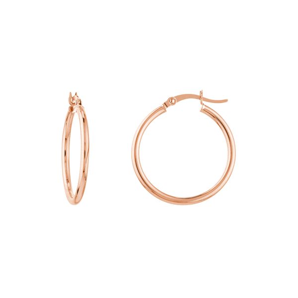 Rose Gold Hoop Earrings Hudson Valley Goldsmith New Paltz, NY