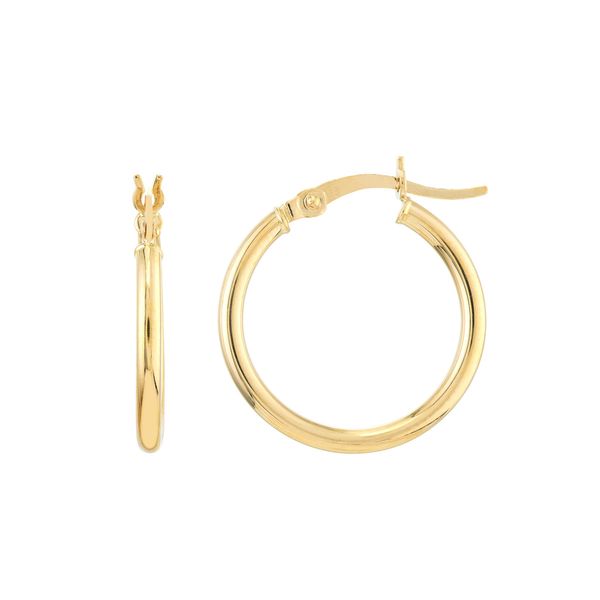 14Kt Yellow Gold Medium Hoop Earrings Hudson Valley Goldsmith New Paltz, NY