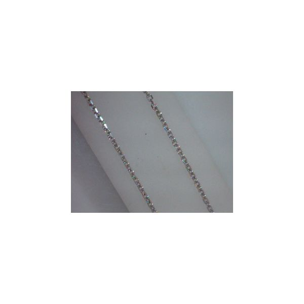 14k white gold 1.6mm cable chain 18