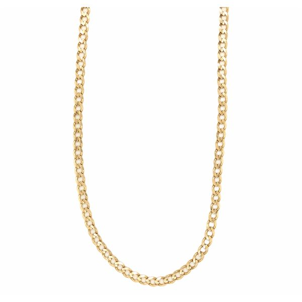 14K Yellow Gold 3.4Mm Curb Chain Necklace 20.5 Inch 14K Yellow Gold 3.4Mm Curb Chain Necklace 20.5 Inch Hudson Valley Goldsmith New Paltz, NY