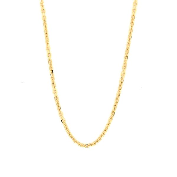 14k yellow gold 1.50mm diamond cut cable chain 20
