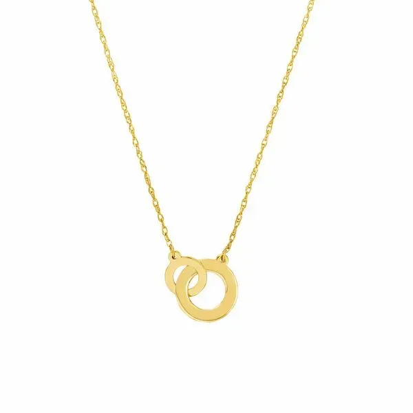 14K Yellow Gold Interlocked Circles Adj Necklace Hudson Valley Goldsmith New Paltz, NY