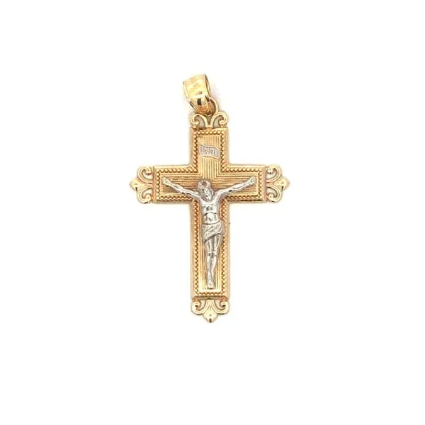 10K Two Tone Crucifix Pendant Hudson Valley Goldsmith New Paltz, NY