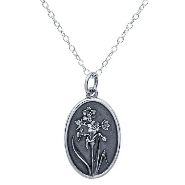 Sterling Silver Narcissus Necklace Charm Hudson Valley Goldsmith New Paltz, NY