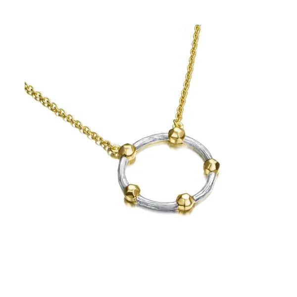 Celestial Sterling Silver and 18kt Gold Vermeil Charm Necklace Hudson Valley Goldsmith New Paltz, NY