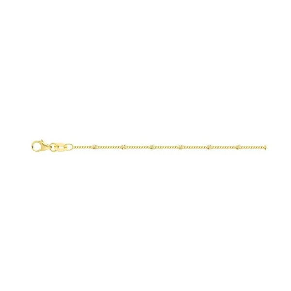 14K Yellow Gold Curb with Radiant Discs Hudson Valley Goldsmith New Paltz, NY