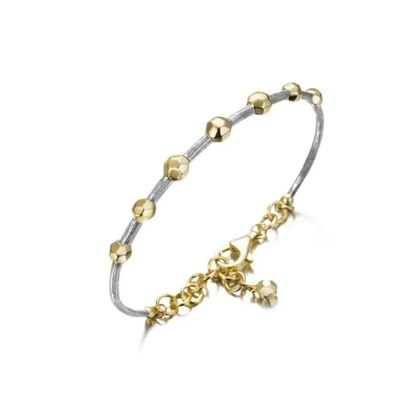 Celestial Sterling Silver Bangle with Black Ruthenium and 18kt Gold Vermeil Hudson Valley Goldsmith New Paltz, NY