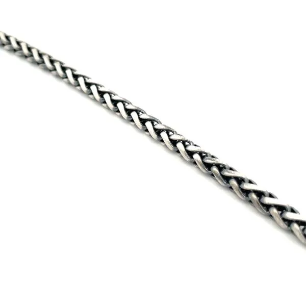Sterling Silver Woven Wheat Chain Bracelet Image 2 Hudson Valley Goldsmith New Paltz, NY