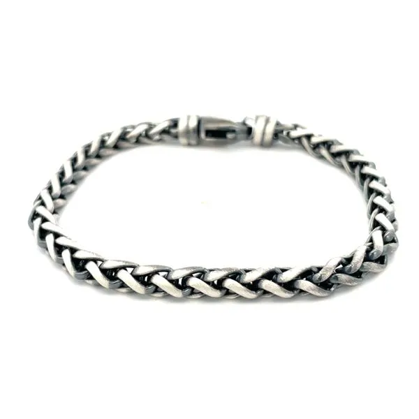 Sterling Silver Woven Wheat Chain Bracelet Hudson Valley Goldsmith New Paltz, NY