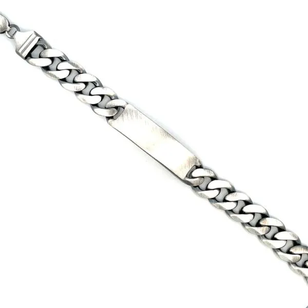 Sterling Silver Curb Chain ID Bracelet Image 2 Hudson Valley Goldsmith New Paltz, NY