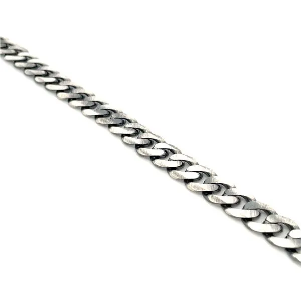 Sterling Silver Beveled Curb Chain Bracelet Image 2 Hudson Valley Goldsmith New Paltz, NY