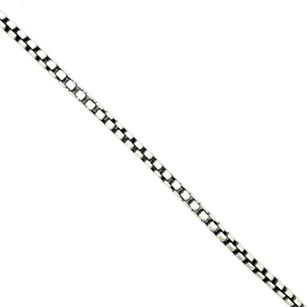 Sterling Silver Round Box Gun Metal Chain Bracelet Image 2 Hudson Valley Goldsmith New Paltz, NY