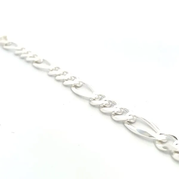 Sterling Silver Diamond-Cut Figaro Chain Bracelet Hudson Valley Goldsmith New Paltz, NY