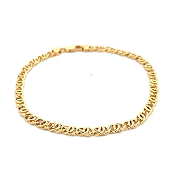 18Kt Yellow Gold Double Curb Bracelet Hudson Valley Goldsmith New Paltz, NY