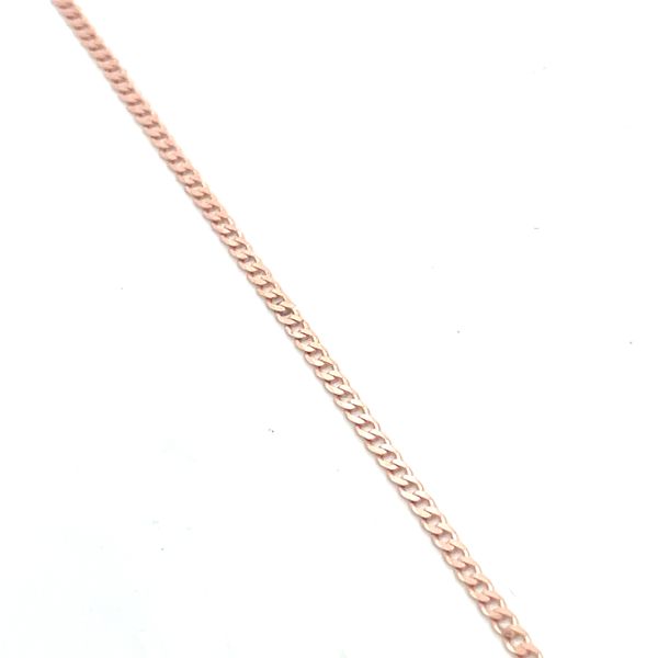 14K Rose Gold Open Curb Chain Bracelet Image 2 Hudson Valley Goldsmith New Paltz, NY