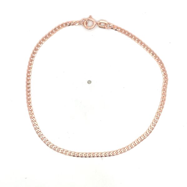 14K Rose Gold Open Curb Chain Bracelet Hudson Valley Goldsmith New Paltz, NY