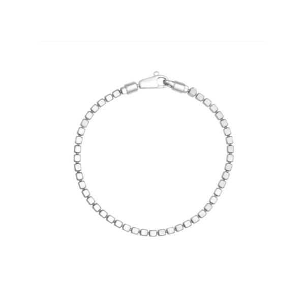 Sterling Silver Cube Chain Bracelet Hudson Valley Goldsmith New Paltz, NY