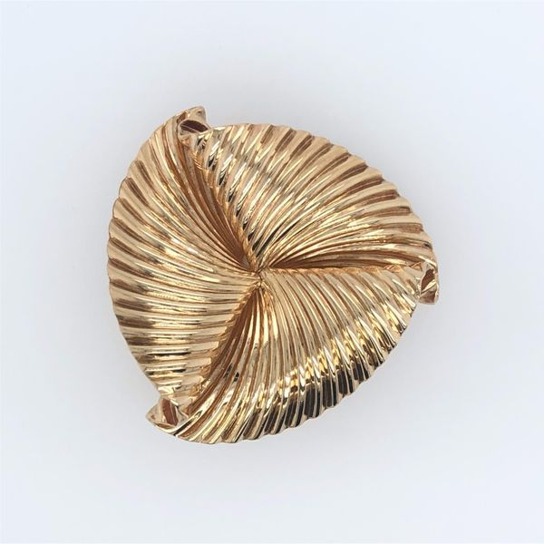 Estate 14K Yellow Gold Cartier Ridged Brooch Estate 14K Yellow Gold Cartier Ridged Brooch Hudson Valley Goldsmith New Paltz, NY